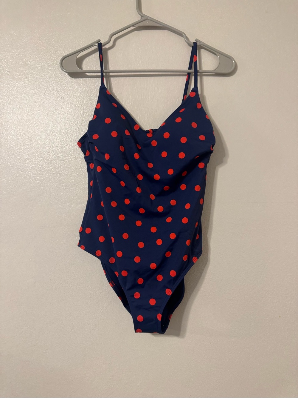 Target Navy One-Piece Swimsuit with Red Polka Dots